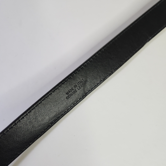 Kallmeyer Genuine Leather Belt Black with Gold Buckle. Made In Italy - Picture 9 of 13